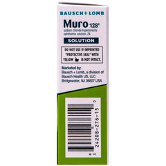 Bausch + Lomb Muro 128 0.5 fl oz bottle for on-the-go eye care.