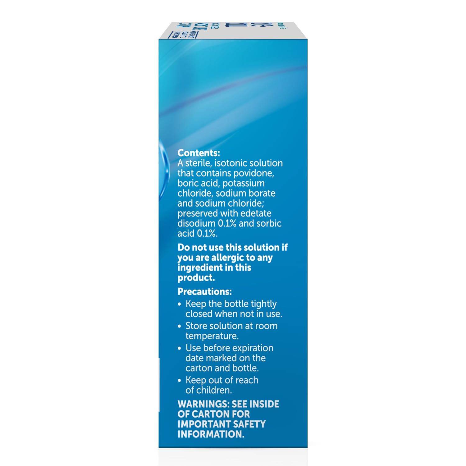 Renu drops designed for extended wear lenses rewetting after sleep.