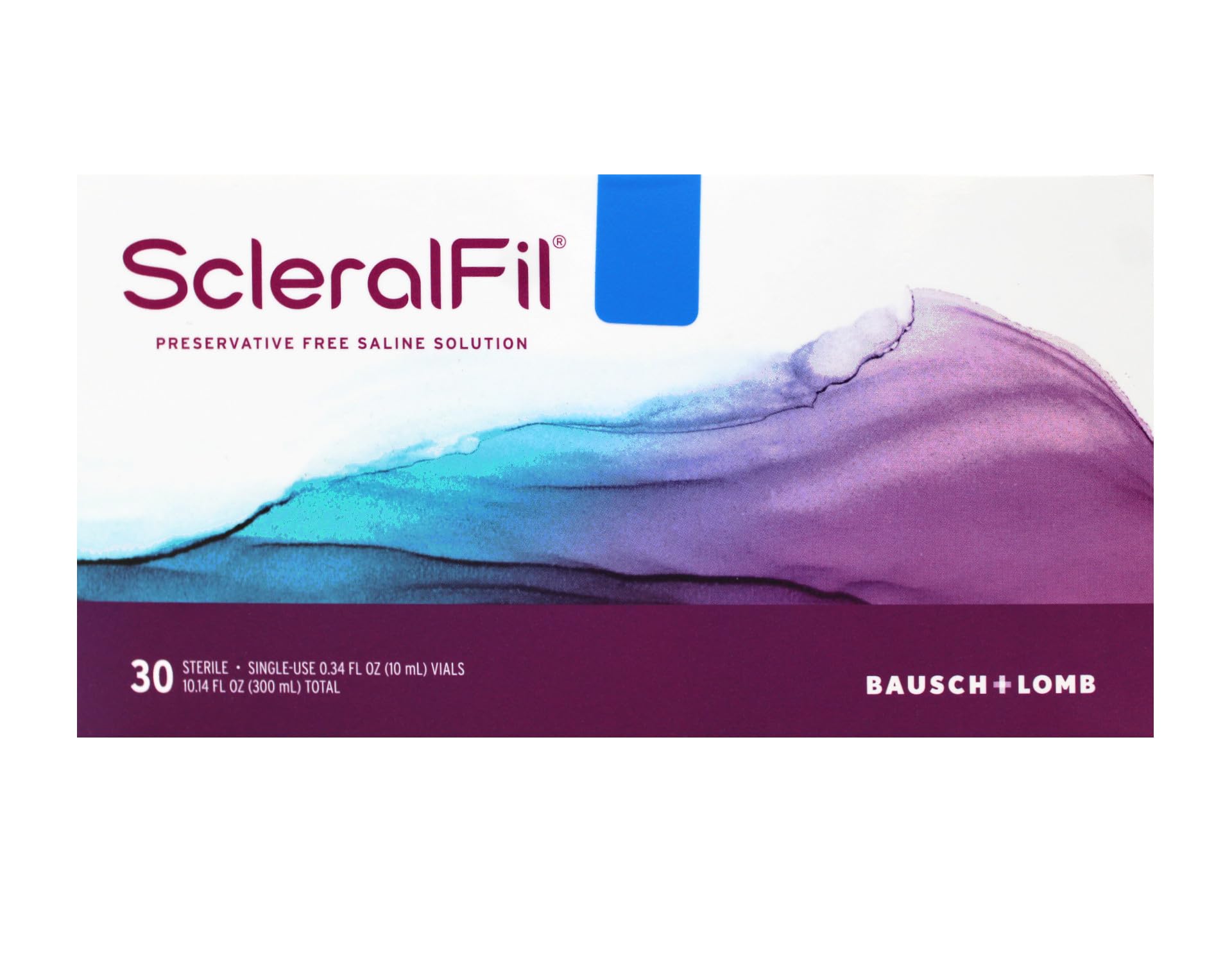 ScleralFil solution used for rinsing and inserting lenses.