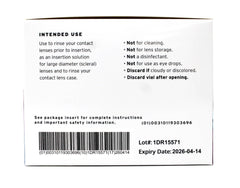 Travel-size ScleralFil saline for on-the-go lens cleaning.
