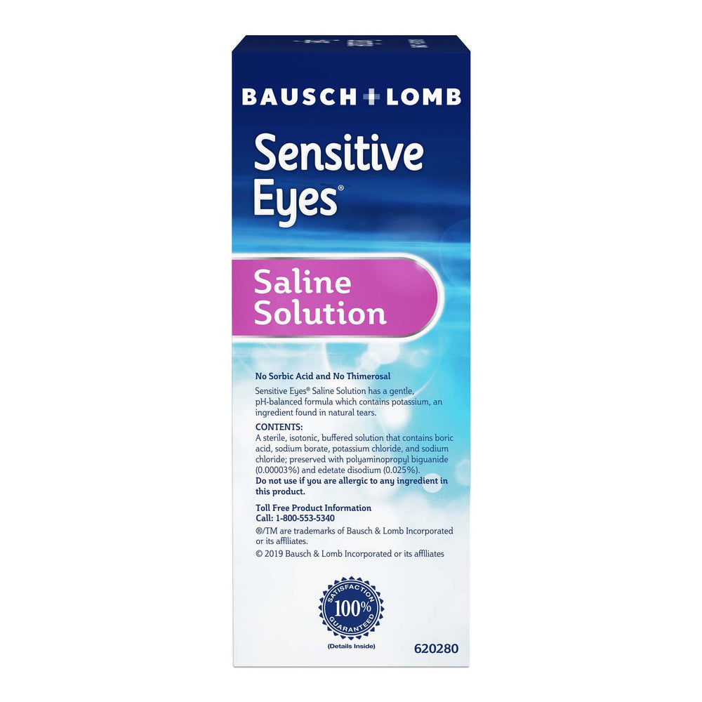 Bausch + Lomb Sensitive Eyes Plus final rinse before lens insertion for comfort