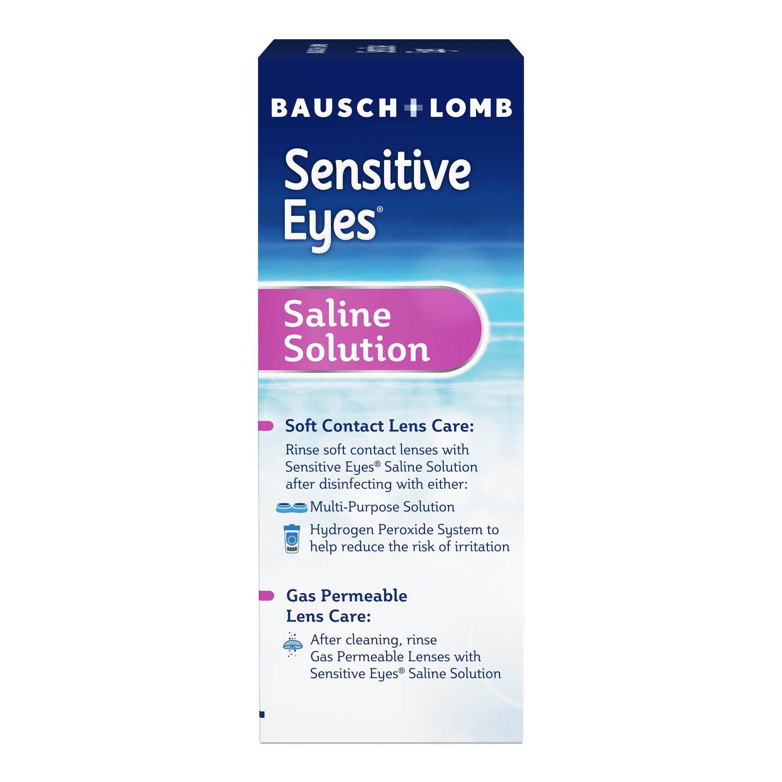 Bausch + Lomb Sensitive Eyes Plus saline storage after disinfection for safe storage