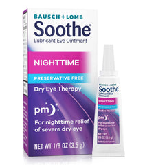 Preservative-free Soothe formula emphasizes gentle care for sensitive eyes.