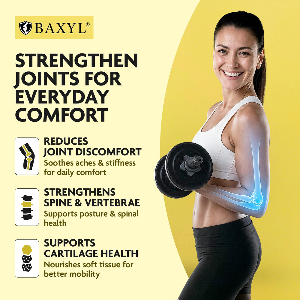 BAXYL daily-dose glass communicates ease of use and everyday comfort.