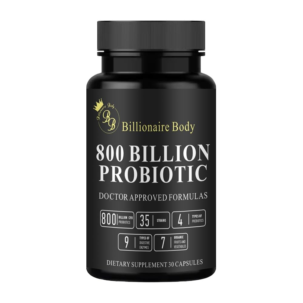 BB Billionaire Body Probiotics bottle front for daily gut support