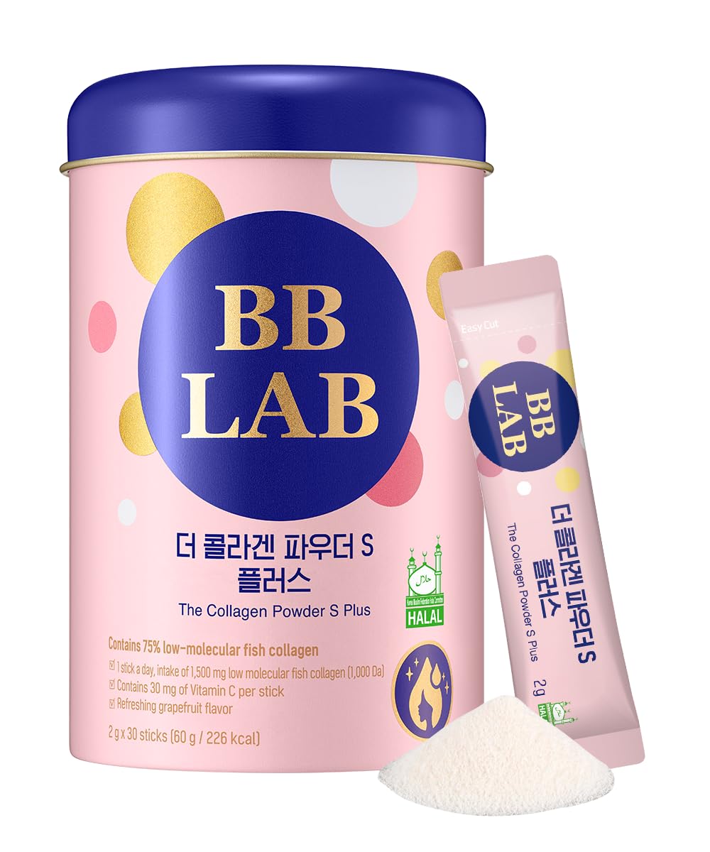BB LAB Collagen S Plus halal packaging front showing Halal certification for daily use