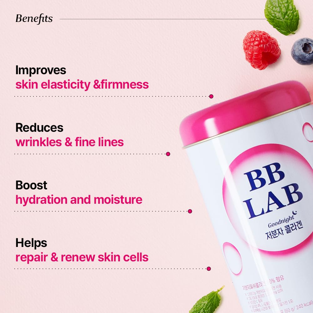 BB LAB Good Night mix berry flavor close-up for easy consumption.