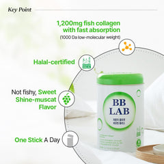 BB LAB single-serve stick showcasing convenient daily collagen support