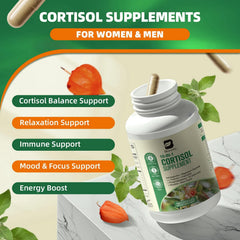 B BEWORTHS Cortisol Manager bottle pour showing capsule flow