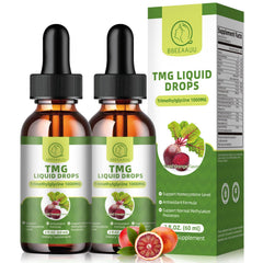 BBEEAAUU TMG bottle pour shows easy daily dosing for energy support.