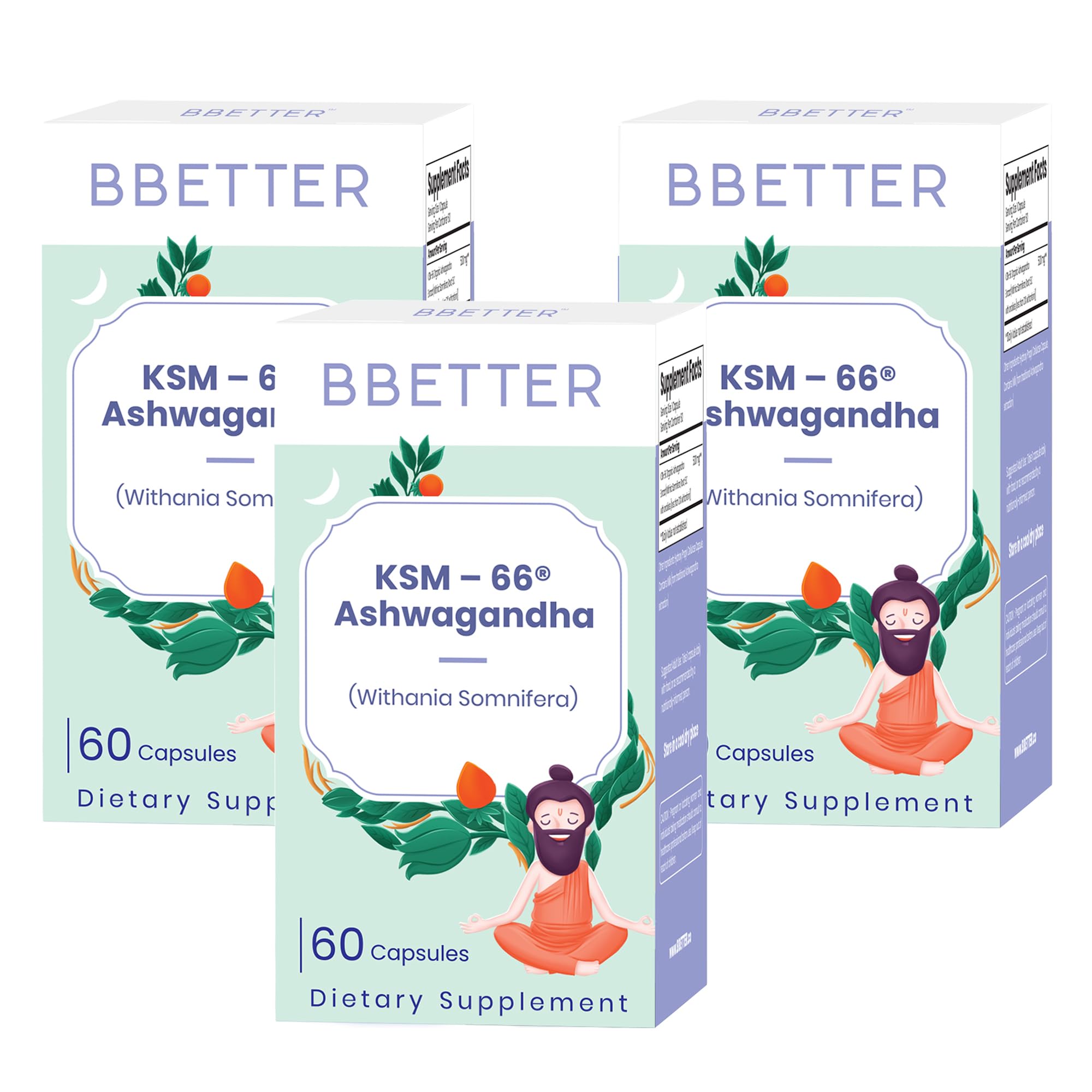 BBETTER Ashwagandha KSM-66 powder bottle for daily resilience and balance.