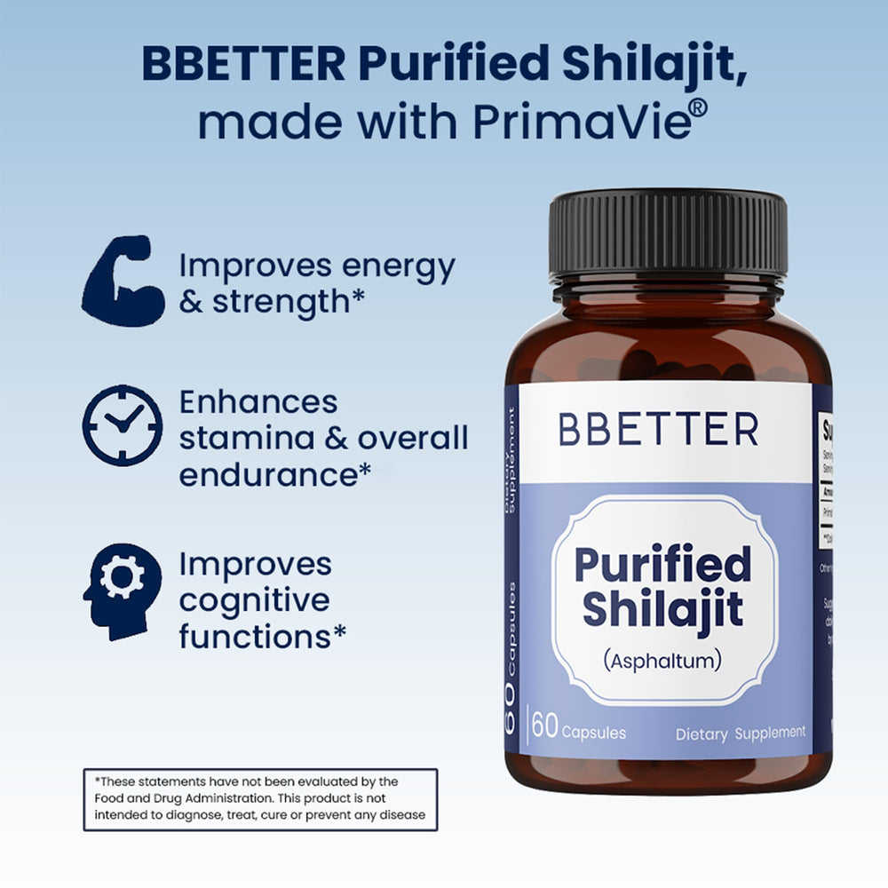 BBETTER PrimaVie Shilajit with lab certificate signals quality and reliability.