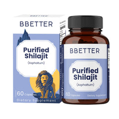 BBETTER Purified Shilajit bottle pour demonstrates easy daily energy support.