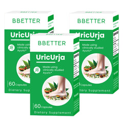 BBETTER UricUrja bottle pouring capsules for daily uric support.