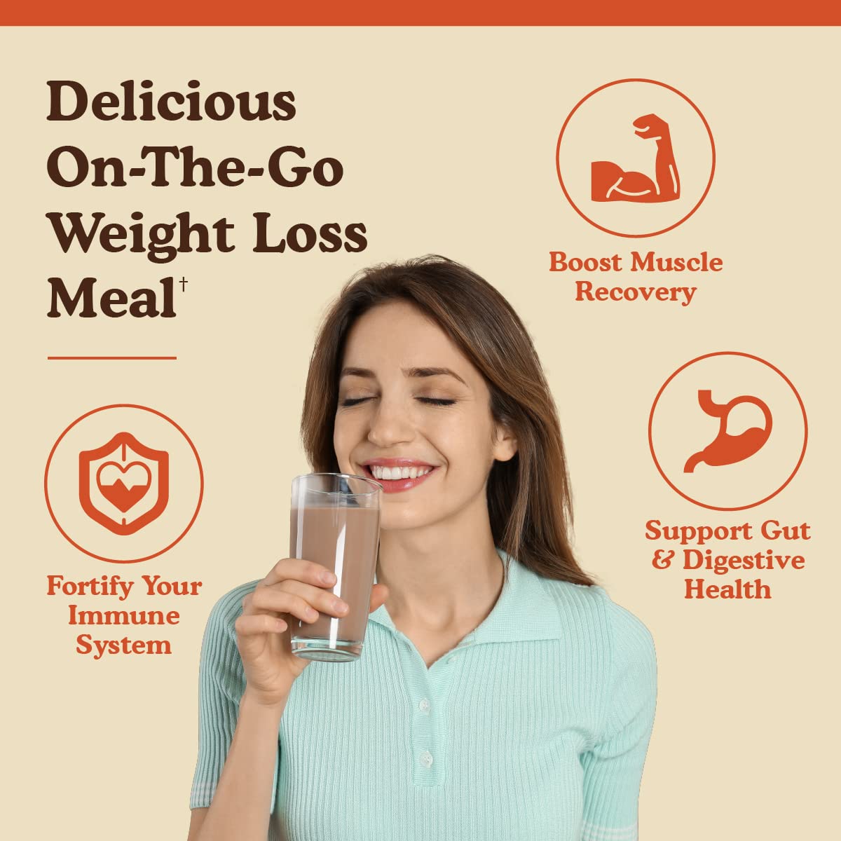 BBfL shake scoop with ingredients, emphasizing plant protein blend and clean label