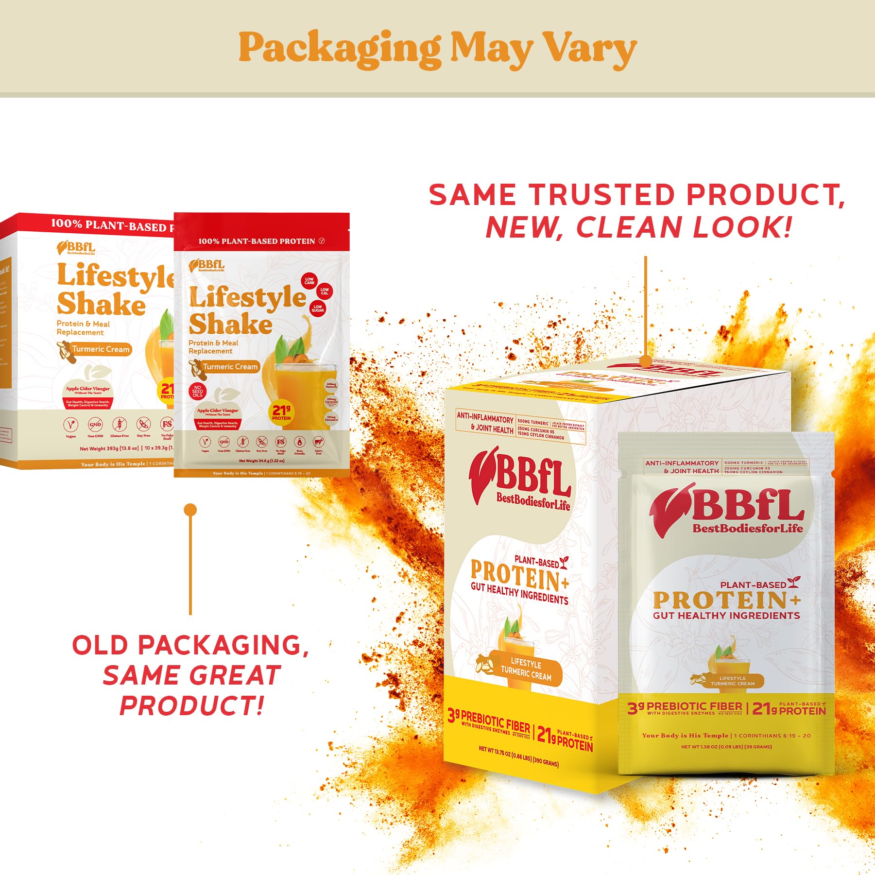 BBfL Shake with silky texture shown in glass for a smooth, easy-mix experience.