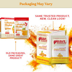 BBfL Shake with silky texture shown in glass for a smooth, easy-mix experience.