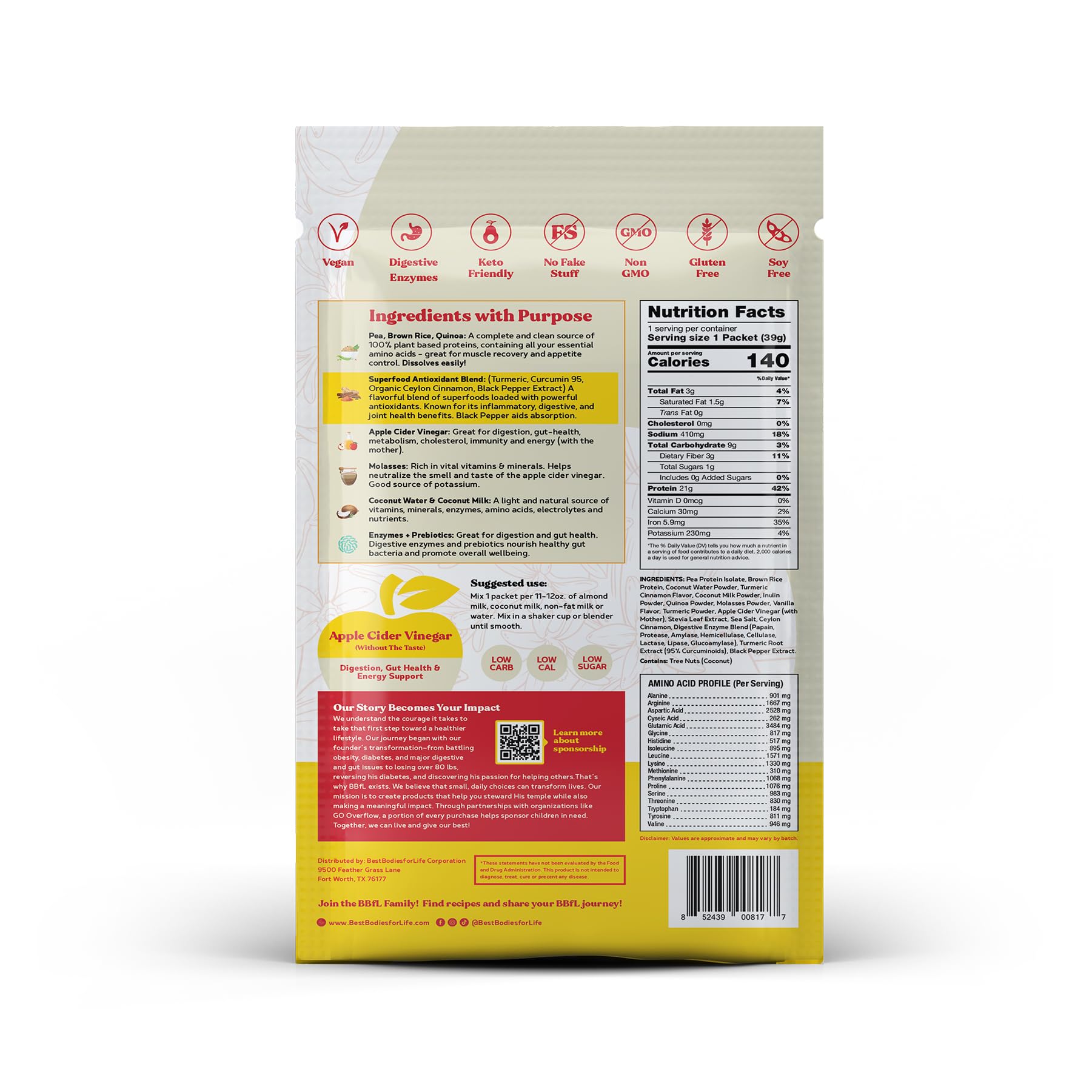 BBfL Shake lifestyle image suggests easy post-workout recovery after training.