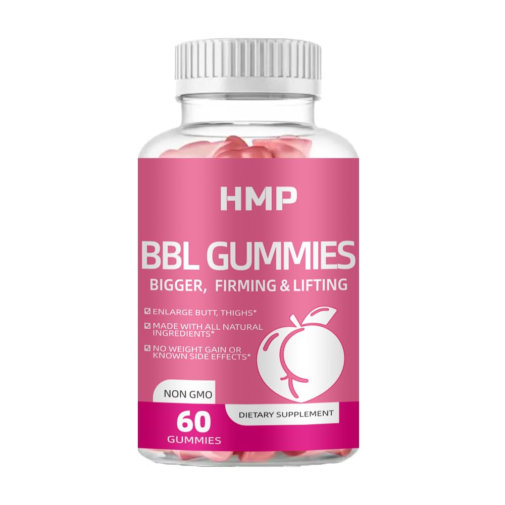BBL Gummies bottle front view showing packaging to support natural curves