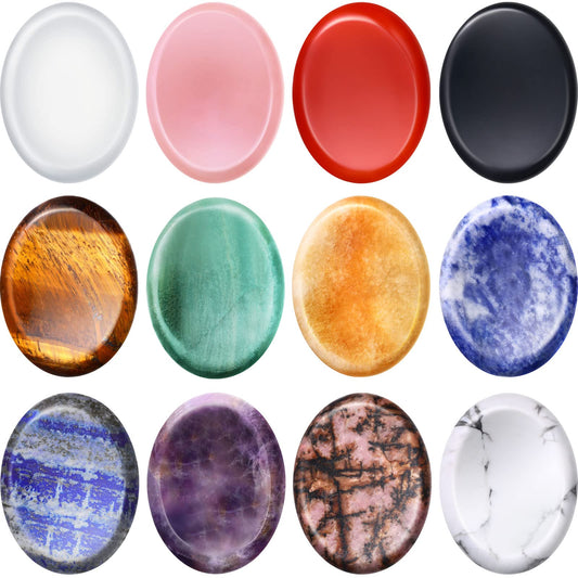 BBTO amethyst worry stone for calming meditation and focus
