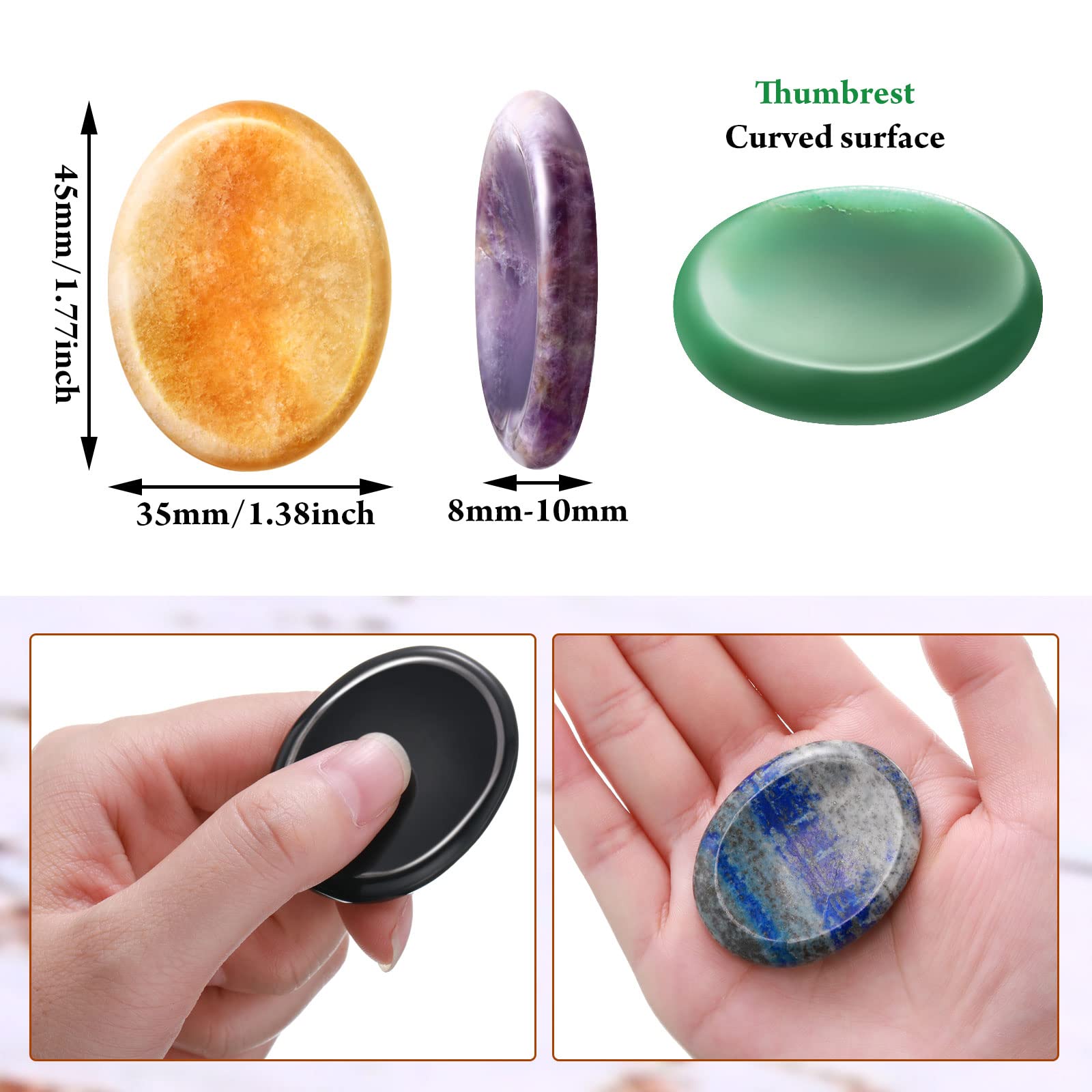 BBTO clear quartz worry stone for clarity and mood