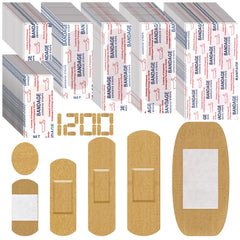 BBTO assorted bandages 1200-pack for home first aid and on-the-go care.