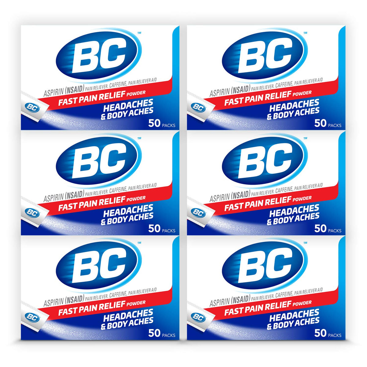 BC Powder Original strength sticks shown in a pack for on-the-go relief.