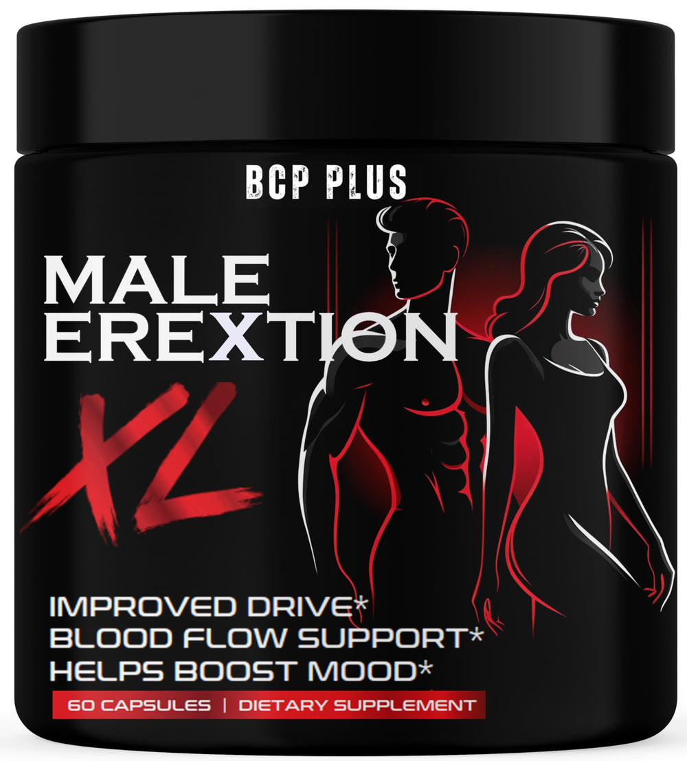 BCP PLUS MalePlus Performance bottle showing label and natural ingredients.