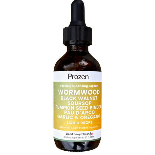 BDQBDQ Prozen bottle showing the gut cleanse formula for digestive wellness.