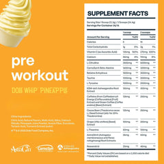 BE AMAZING pre-workout pineapple flavor visual highlighting a vegan formula.