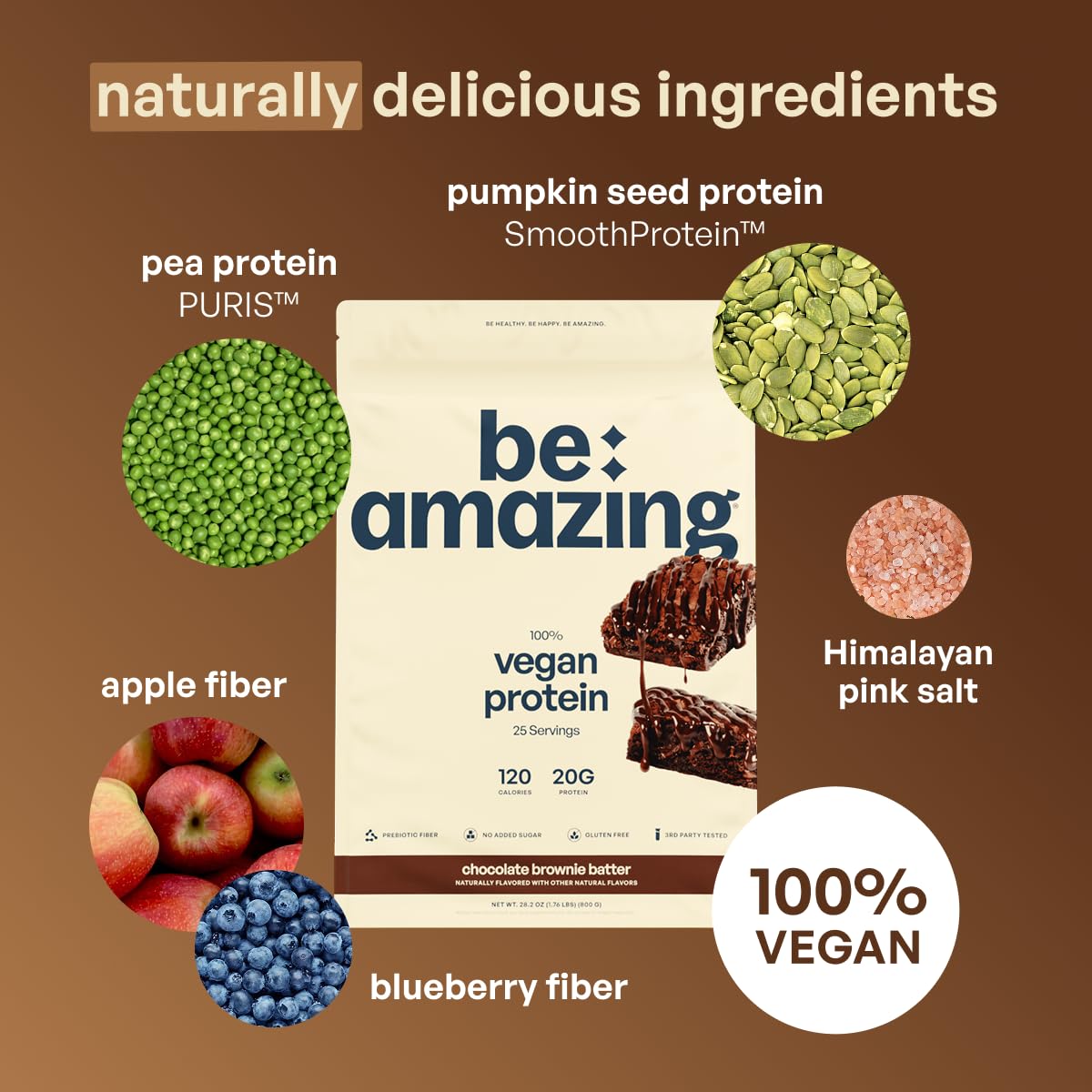 BE AMAZING bottle and scoop, ready-to-make smoothie ritual