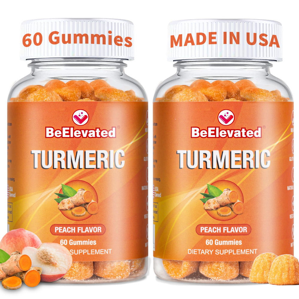 BeElevated Curcumin Turmeric Gummies bottle front view for daily wellness support