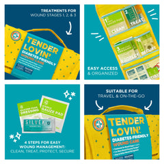 Be Smart Get Prepared Tender Lovin silicone foam dressings 4x4 offer larger wound protection.