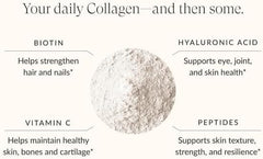 Biotin ingredients in Beam Collagen Powder supporting hair and nails