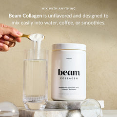Biotin-enriched Beam Collagen supports nails and hair health.