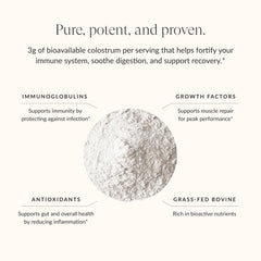 Beam Colostrum Powder mixed beverage showing versatile wellness routine.