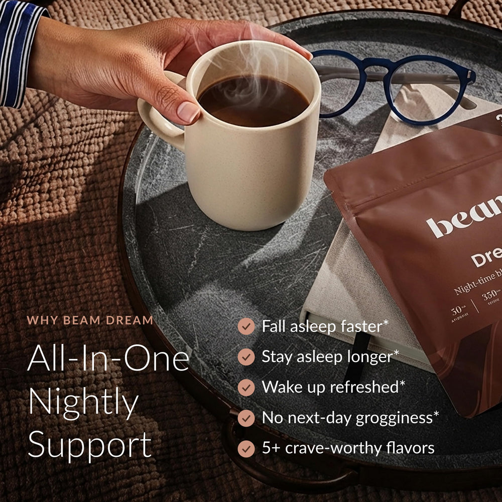 Beam Dream Sleep Powder dissolving in water for easy use