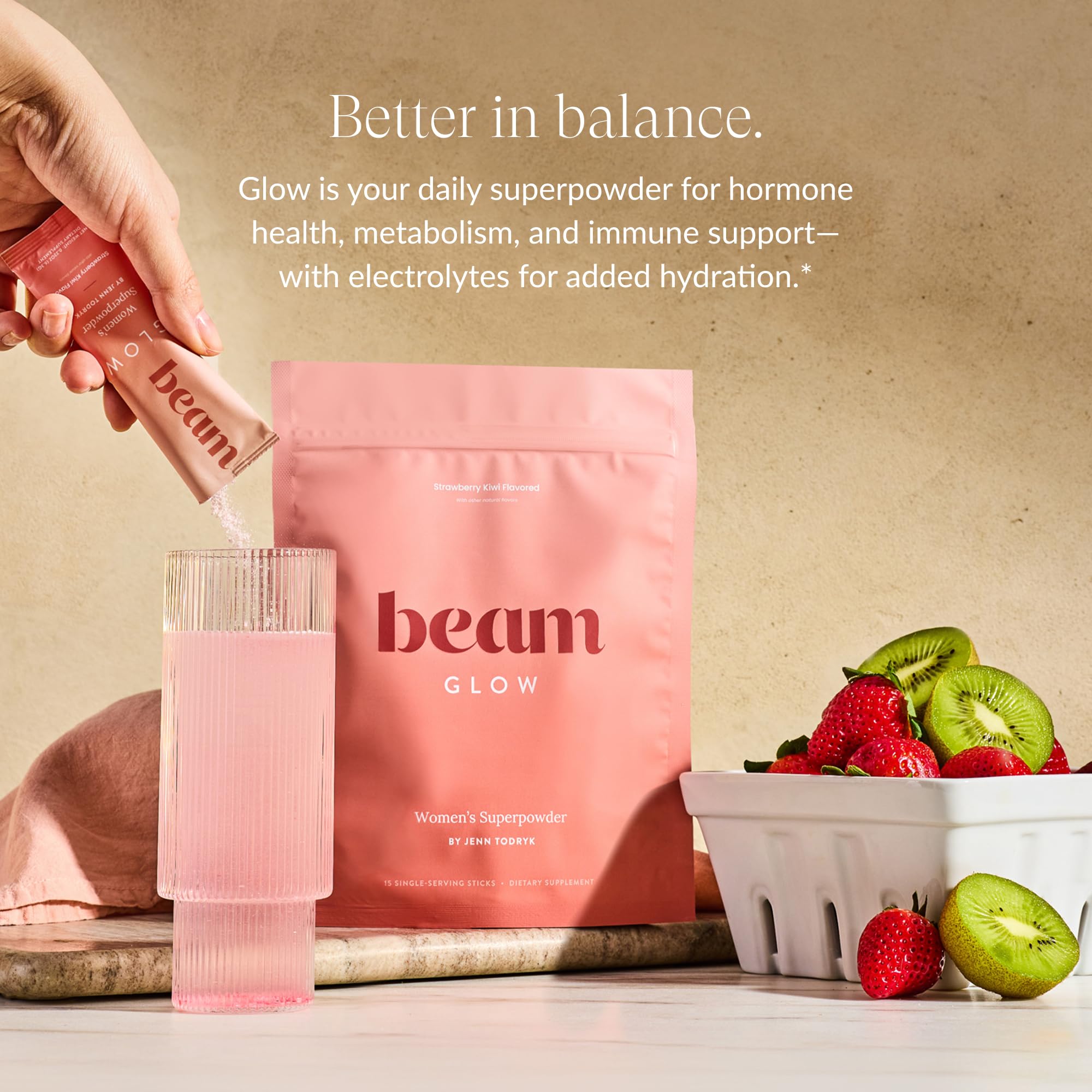 Beam Glow ashwagandha capsules support stress resilience and balance.