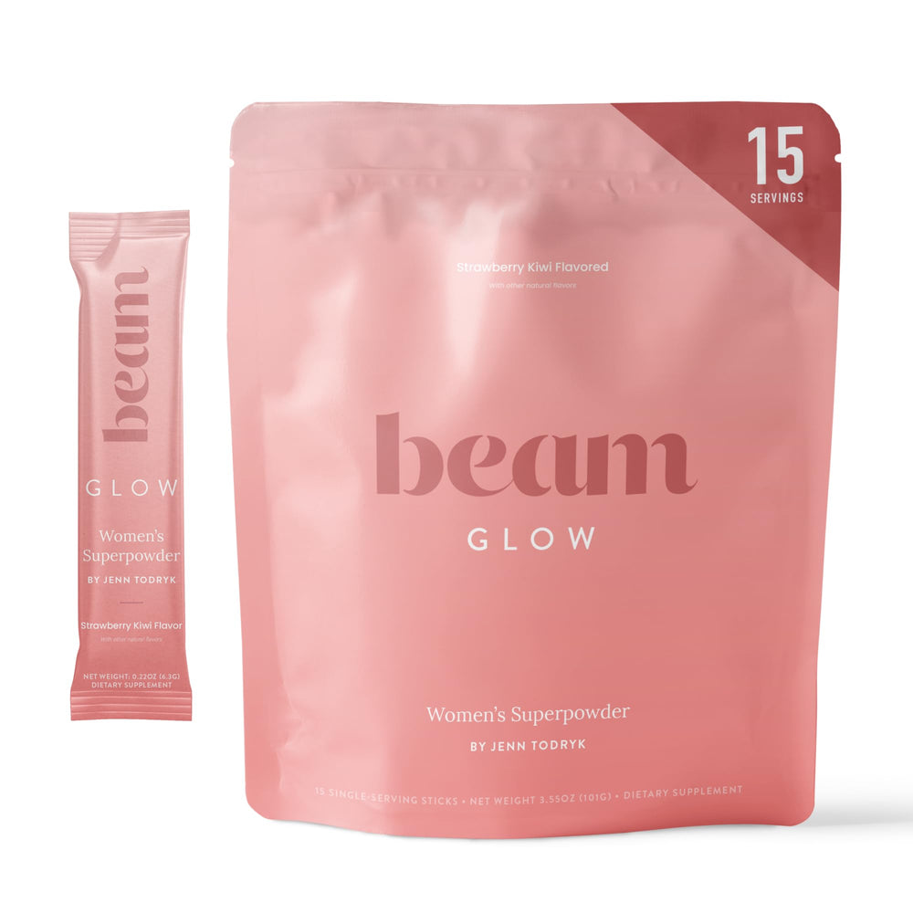 Beam Glow hormone balance bottle supports daily endocrine health.
