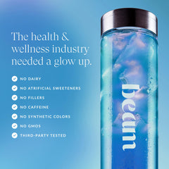 Beam Glow packaging flatlay with branding and details
