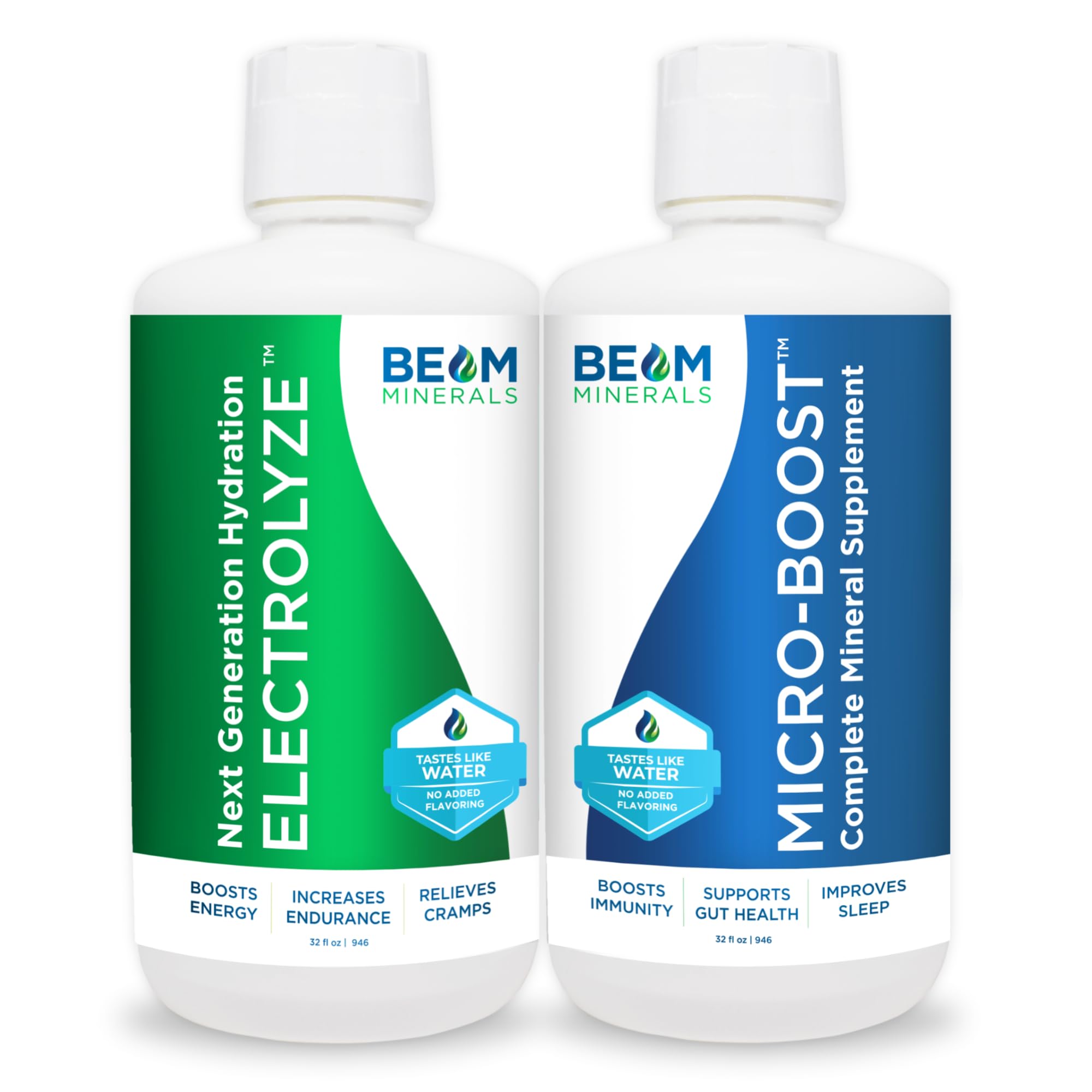 BEAM Minerals Electrolyze bottle pour for on the go hydration