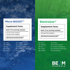 BEAM Minerals Electrolyze bottle and water glass for quick hydration