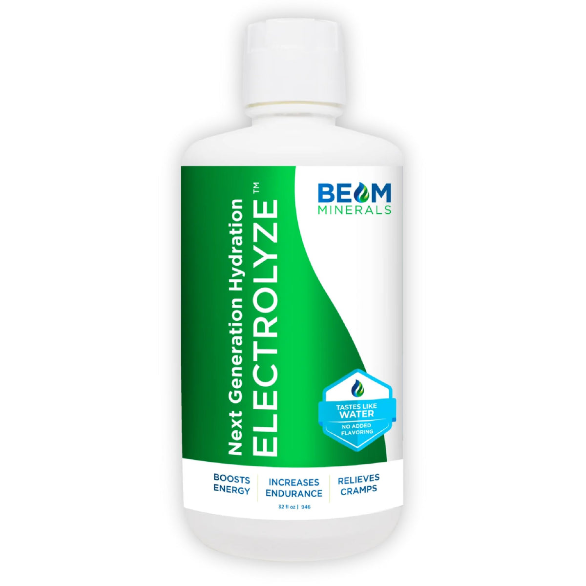 BEAM Minerals Electrolyze bottle with golden hue for premium hydration.