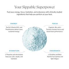 Beam Pre Workout Powder scoop with blue raspberry offers quick mixing and flavor boost for fast sessions