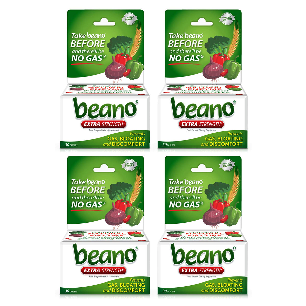 Beano Ultra 800 bottle front with label, showing gas-prevention enzyme support