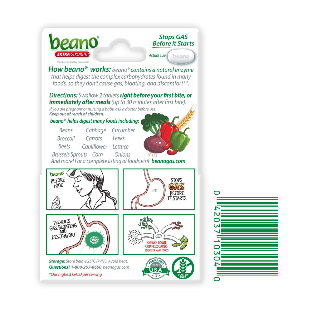 Beano Ultra 800 on store shelf ready for meal-time help