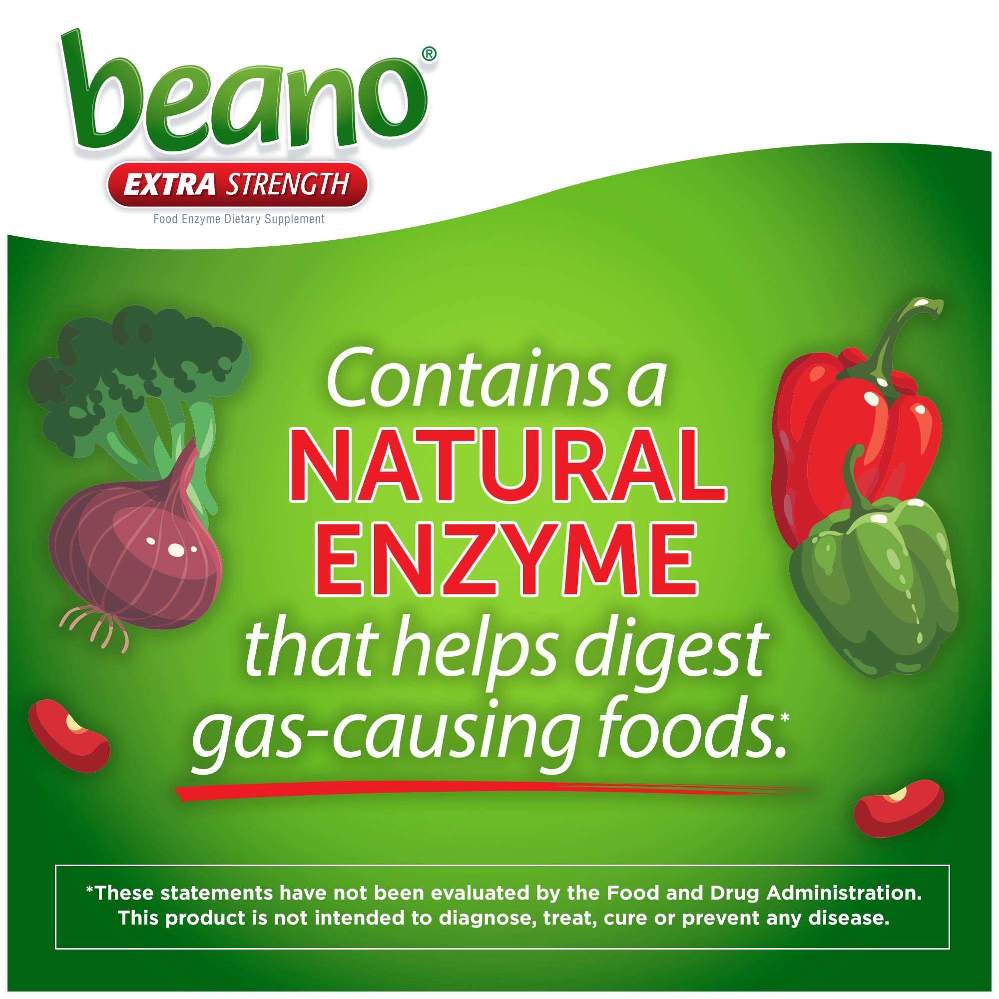 Meal-scene packaging shows Beano Ultra 800 alongside serving dishes