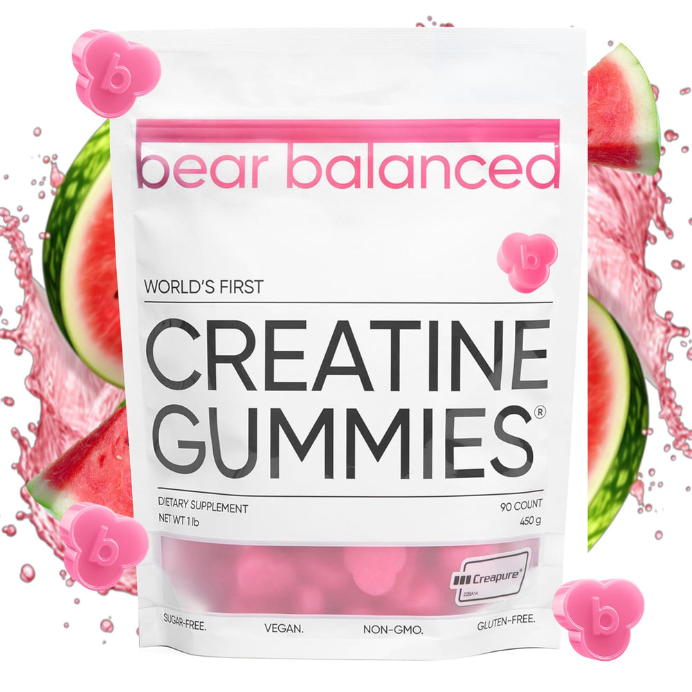 Bear Balanced Creatine Gummies bottle for daily energy and focus.