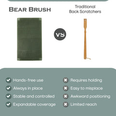 Bear Brush backscratcher mounted near a doorway for easy daily reach.