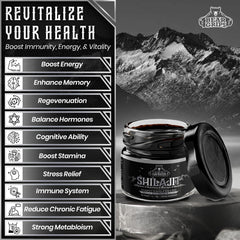 Bear Grips Shilajit with fulvic acid aids nutrient absorption and vitality.